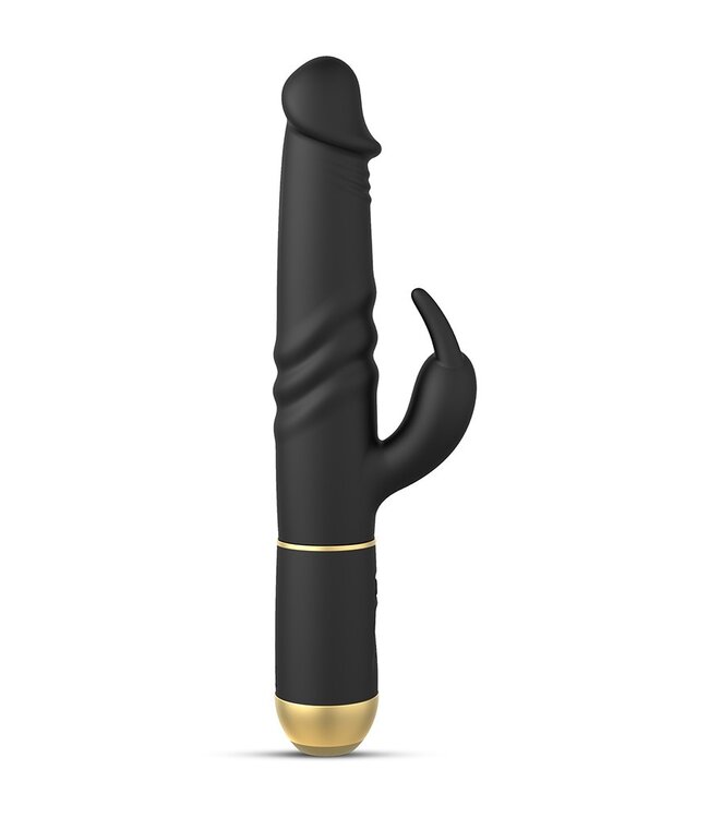 Rimba Dorcel - Furious Rabbit 2.0 - Thrusting en Rotating Vibrator - Zwart - 6072523