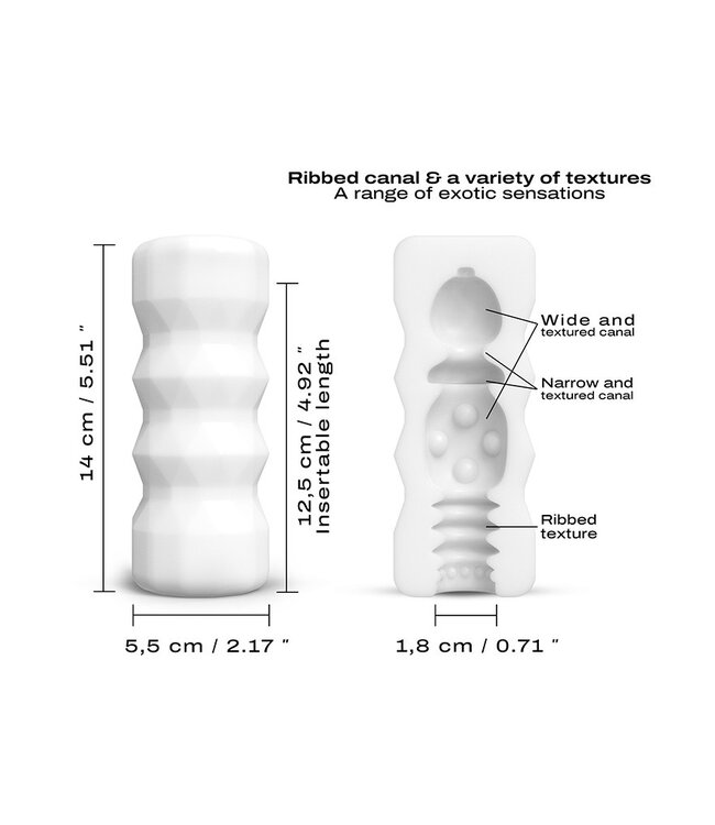 Rimba Dorcel - Masturbatorcup met Structuur - Exotisch - Wit
