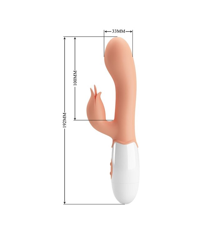 Rimba Pretty Love - Bloody Mary - Rabbit Vibrator met Clitorisstimulator - Nude