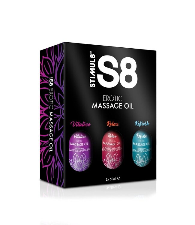 S8 Massage Oil Box 3x 50ml