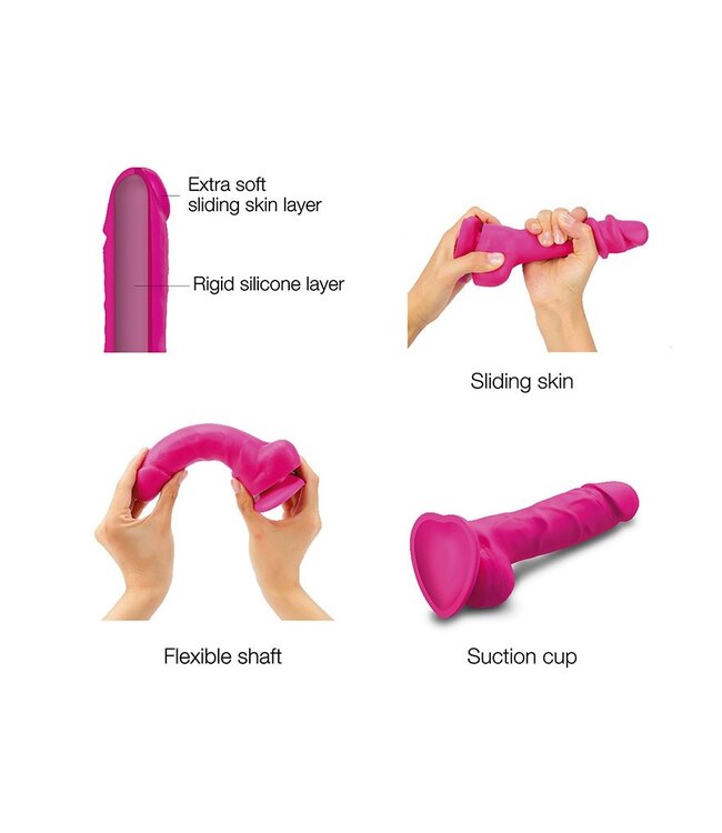 Rimba Strap-On-Me - Sliding Skin Realistic Dildo Maat L - Roze