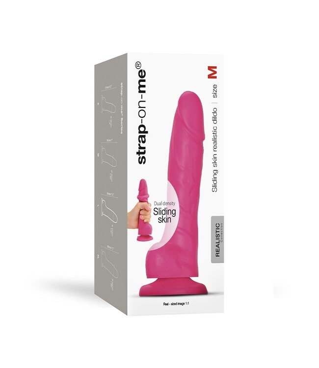 Rimba Strap-On-Me - Sliding Skin Realistische Dildo Maat M - Roze