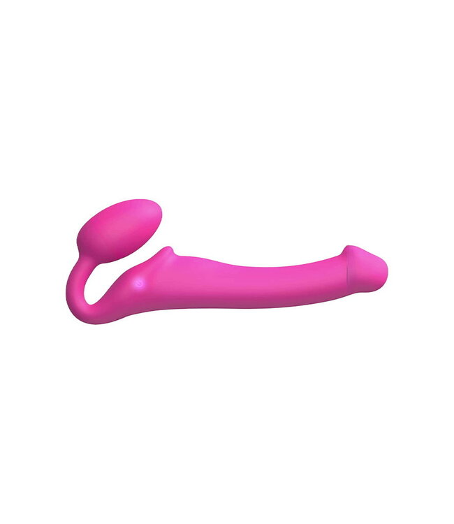 Rimba Strap-On-Me - Buigbare Strap-On Vibrator met Afstandsbediening Maat L - Fuchsia