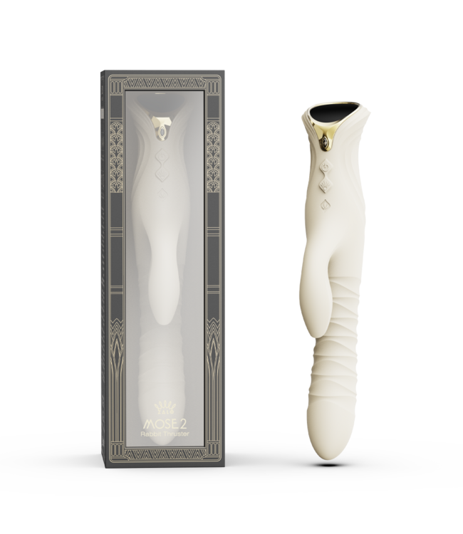 Rimba ZALO- Mose 2 - Rabbit Thrusting Vibrator - Ivoor Wit