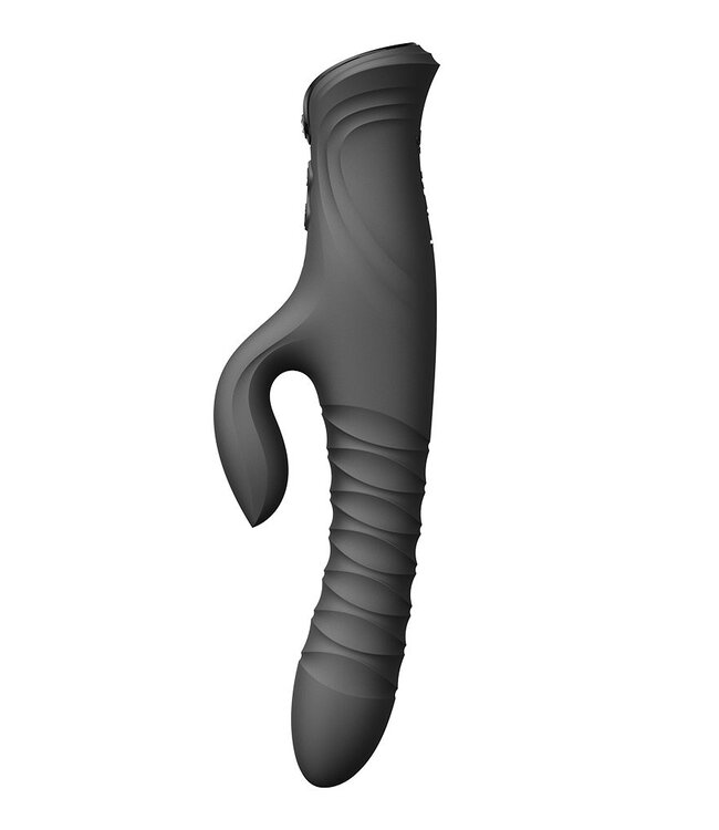 Rimba ZALO- Mose 2 - Rabbit Thrusting Vibrator - Zwart