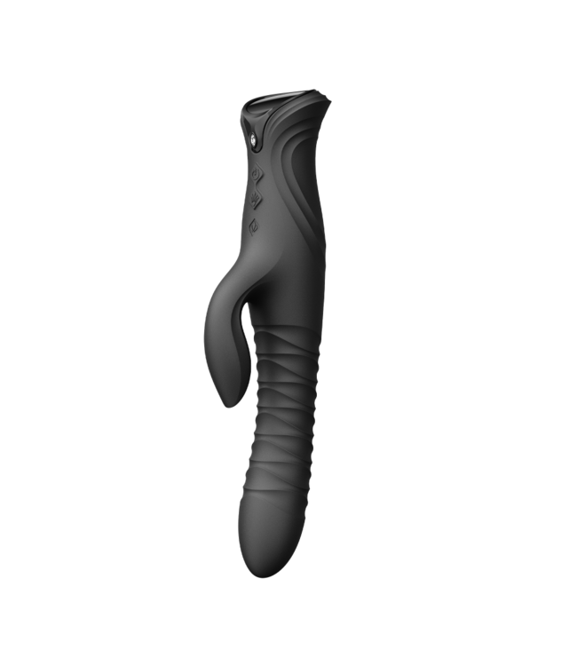 Rimba ZALO- Mose 2 - Rabbit Thrusting Vibrator - Zwart