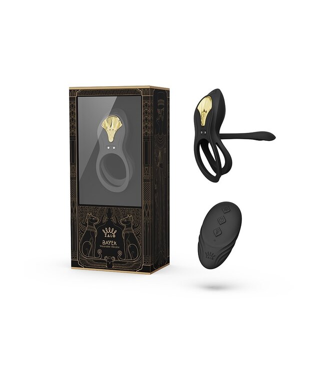 Rimba ZALO - Bayek - Cockring Vibrator (met afstandsbediening) - Zwart