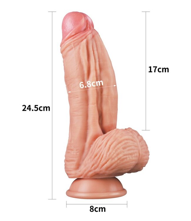Rimba LoveToy - Dildo met Aderen 24.5 cm - Nude
