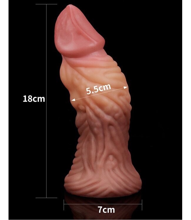 Rimba LoveToy - Dildo met Aderen 18 cm - Nude/Bruin
