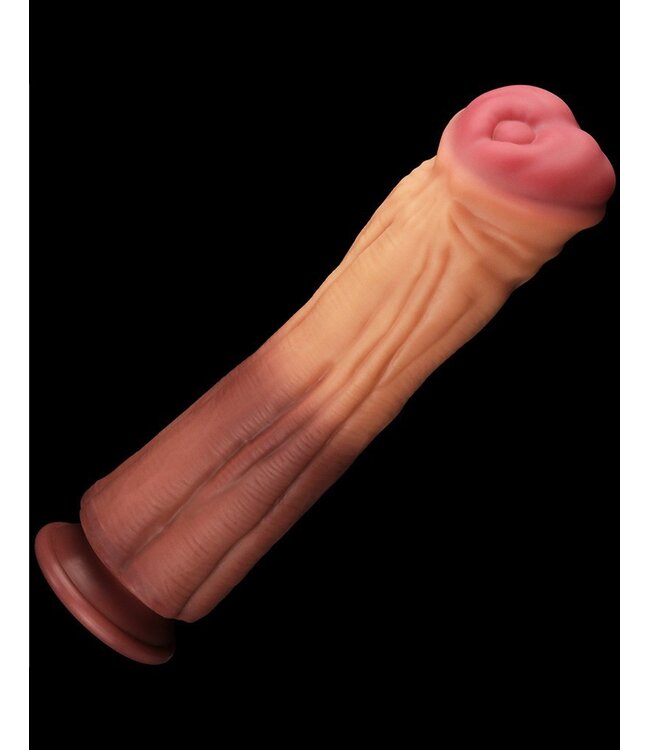 Rimba LoveToy - Dildo met Aderen 30 cm - Nude/Bruin