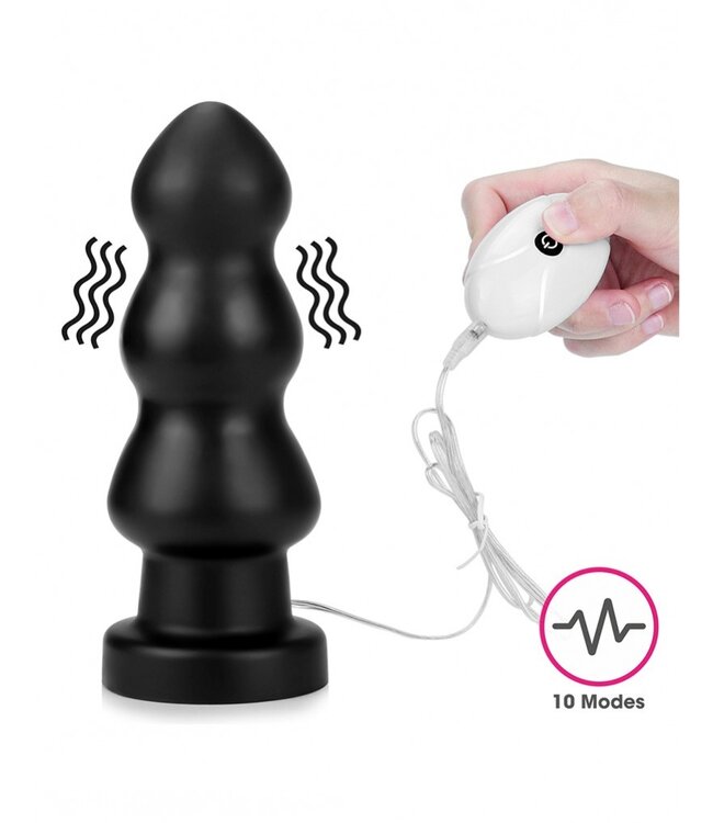 Rimba LoveToy - King Size Vibrating Anal Rigger 20 cm - Zwart