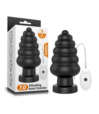 Rimba LoveToy - King Size Vibrating Anal Cracker 18 cm - Zwart
