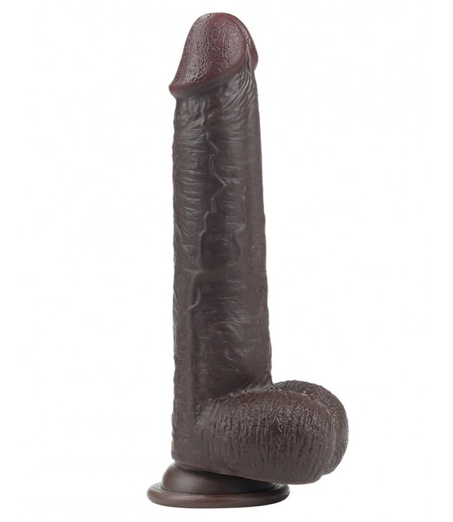Rimba LoveToy - Sliding Skin Dildo 23 cm - Zwart