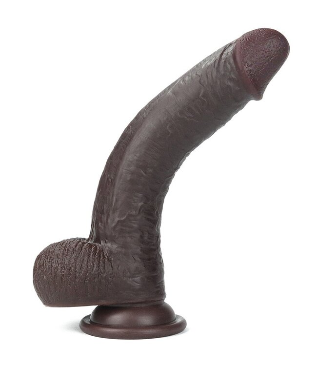 Rimba LoveToy - Sliding Skin Dildo 23 cm - Zwart