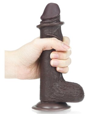 Rimba LoveToy - Sliding Skin Dildo 17.5 cm - Zwart