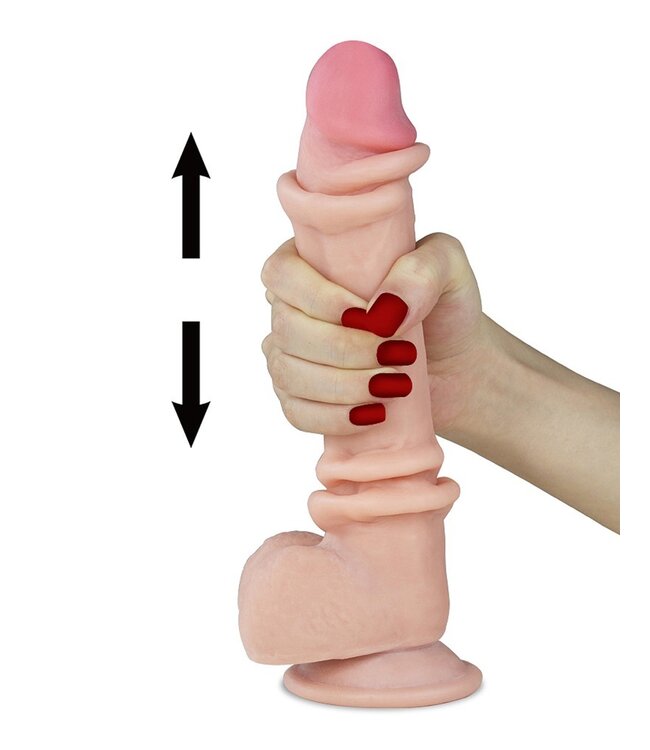 Rimba LoveToy - Sliding Skin Dildo 9.0" / 23 cm (Ø 4 CM) - Nude