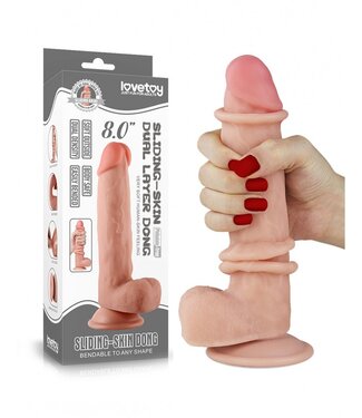 Rimba LoveToy - 8 inch Sliding Skin Dildo