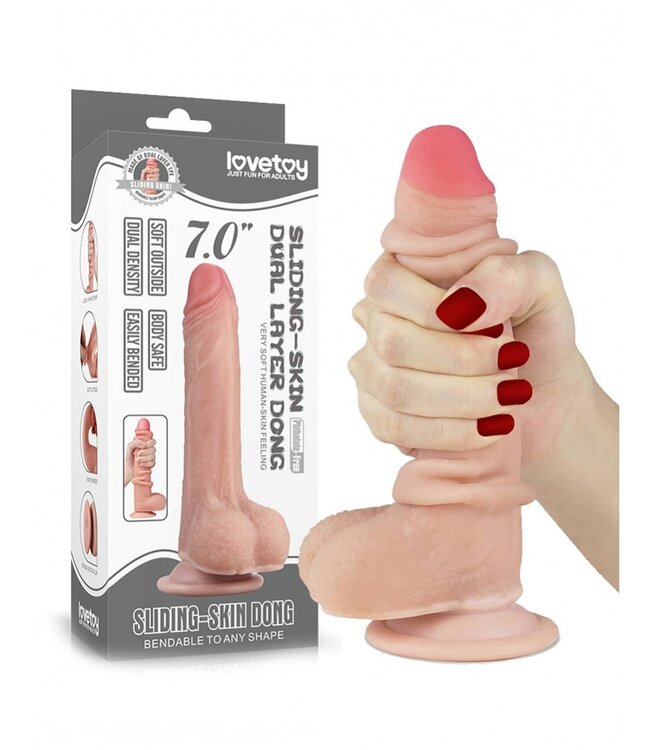 Rimba LoveToy - 7 inch Sliding Skin Dildo