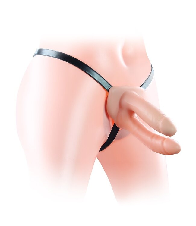 Rimba Unisex Hollow Strap On Double Penetrator 6"