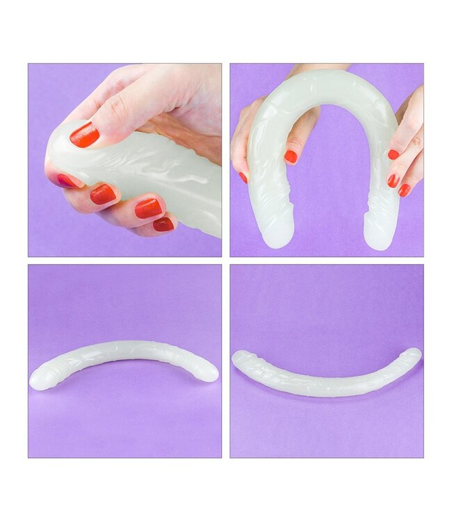 Rimba LoveToy - Lumino Play Dubbele Dildo 37 cm - Glow in the Dark