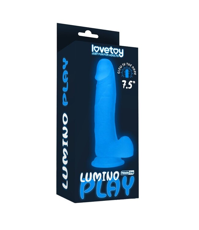 Rimba LoveToy - Lumino Play Dildo 19 cm - Glow in the Dark