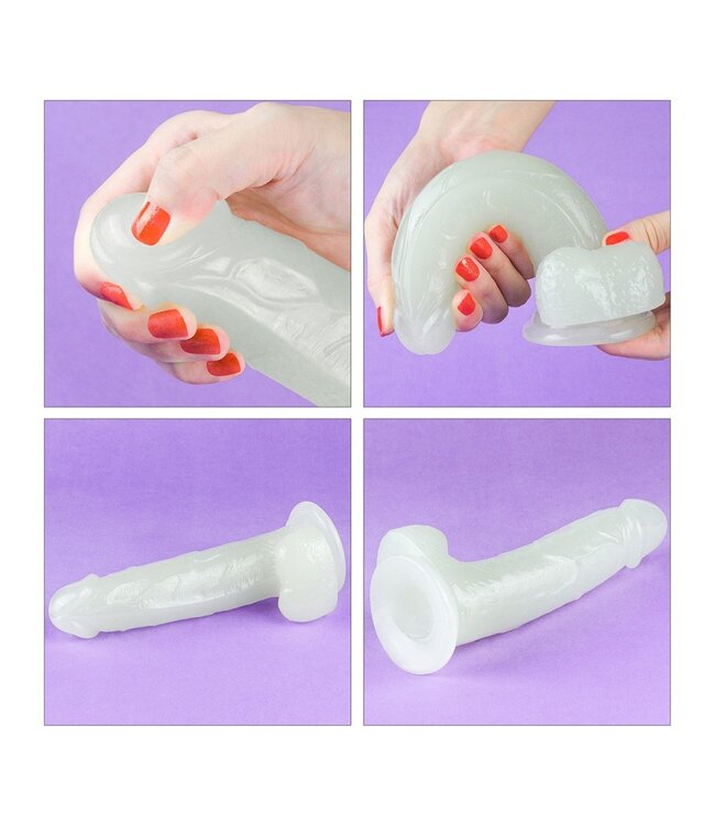Rimba LoveToy - Lumino Play Dildo 19 cm - Glow in the Dark