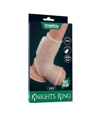Rimba LoveToy - Drip Knights Ring - Vibrerende Penis Sleeve - Wit