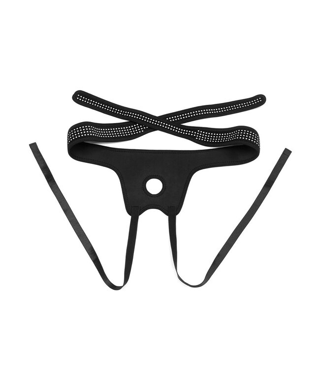 Rimba LoveToy - Easy Strap-on Harnas (zonder dildo) - Zwart & Wit