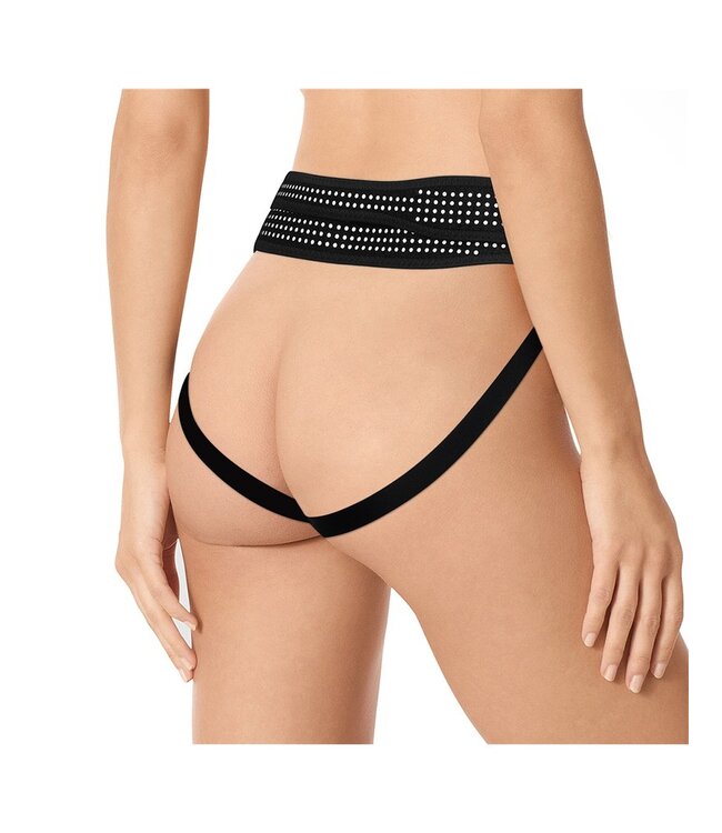 Rimba LoveToy - Easy Strap-on Harnas (zonder dildo) - Zwart & Wit