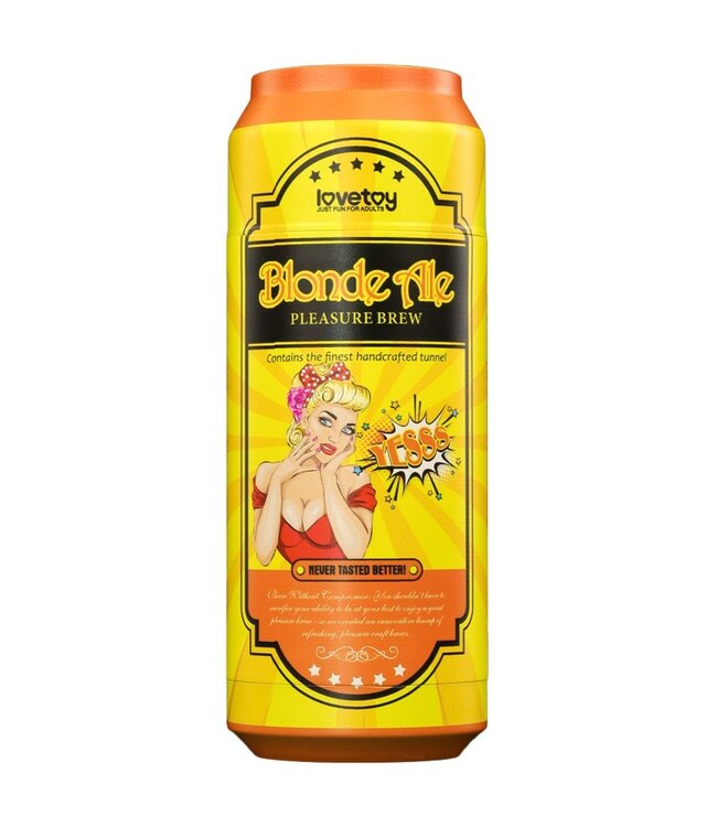 Rimba LoveToy - Pleasure Brew Blonde Ale Vagina Masturbator - Nude & Geel