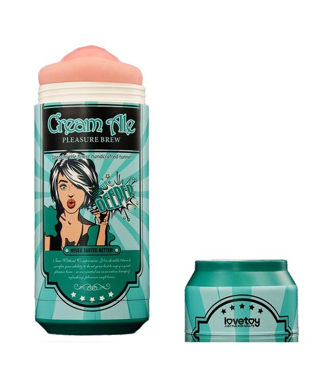 Rimba LoveToy - Pleasure Brew Cream Ale Mouth Masturbator - Groen & Nude