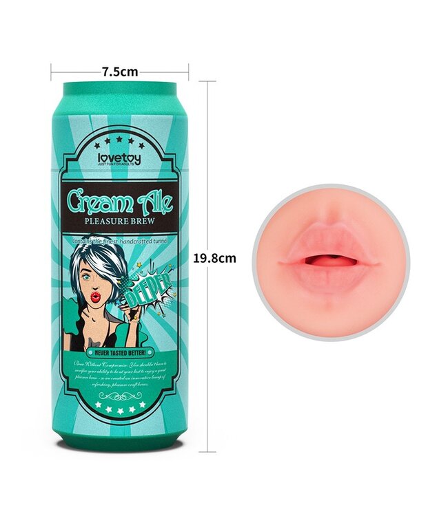 Rimba LoveToy - Pleasure Brew Cream Ale Mouth Masturbator - Groen & Nude