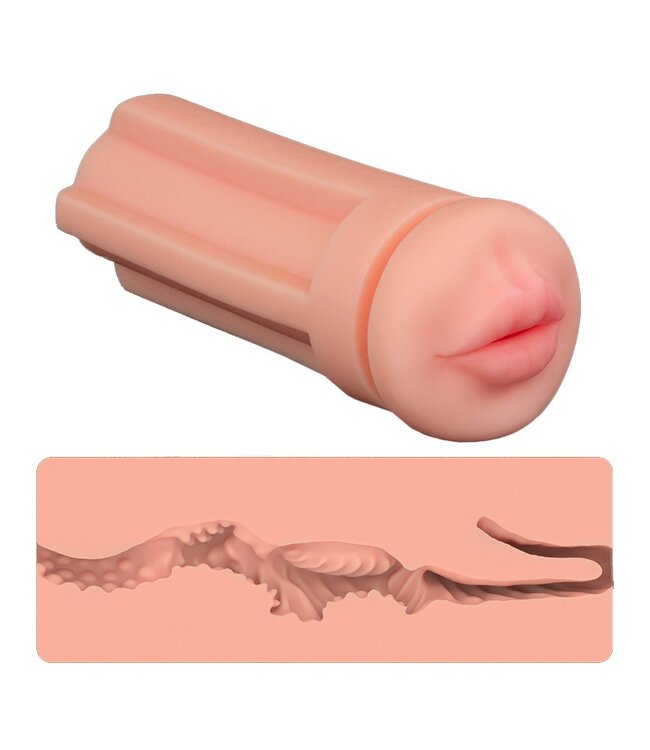 Rimba LoveToy - Pleasure Brew Cream Ale Mouth Masturbator - Groen & Nude