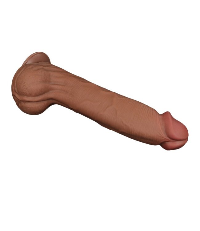 Rimba LoveToy - Sliding Skin Dildo 36 cm - Bruin