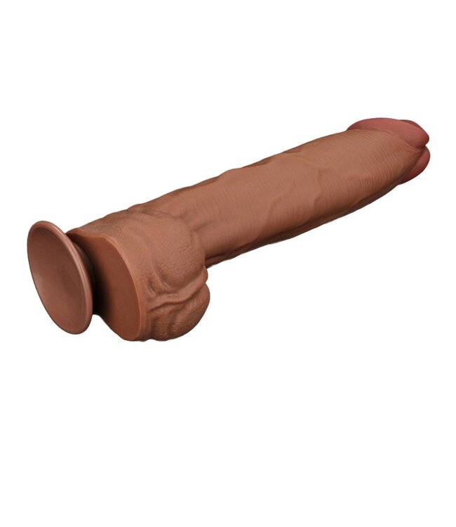 Rimba LoveToy - Sliding Skin Dildo 36 cm - Bruin