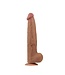 Rimba LoveToy - Sliding Skin Dildo 34 cm - Brown