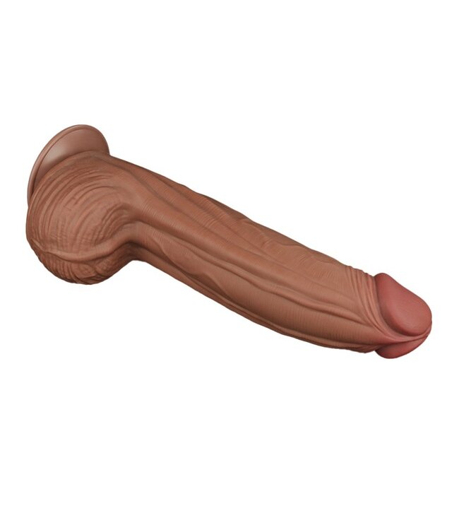 Rimba LoveToy - Sliding Skin Dildo 31 cm - Bruin
