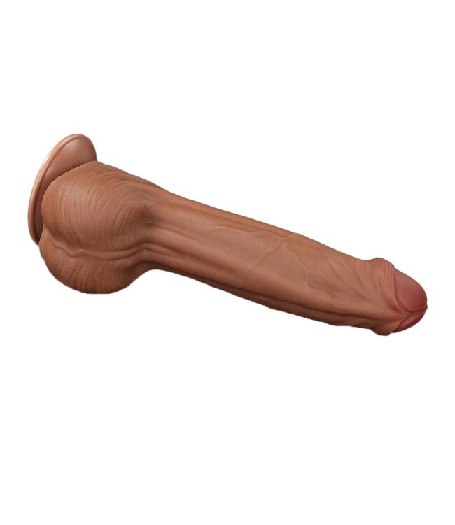 Rimba LoveToy - Sliding Skin Dildo 29 cm - Bruin