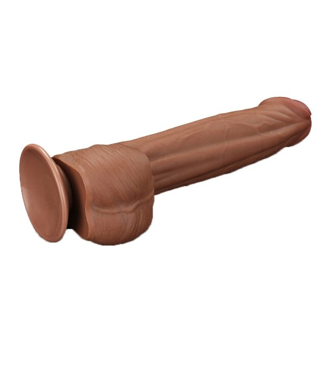 Rimba LoveToy - Sliding Skin Dildo 29 cm - Bruin