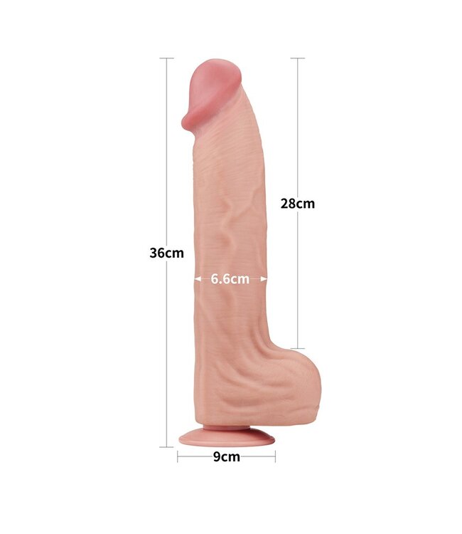 Rimba LoveToy - Sliding Skin Dildo 36 cm - Nude