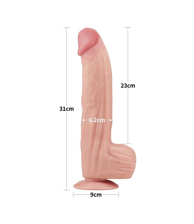 Rimba LoveToy - Sliding Skin Dildo 31 cm - Nude