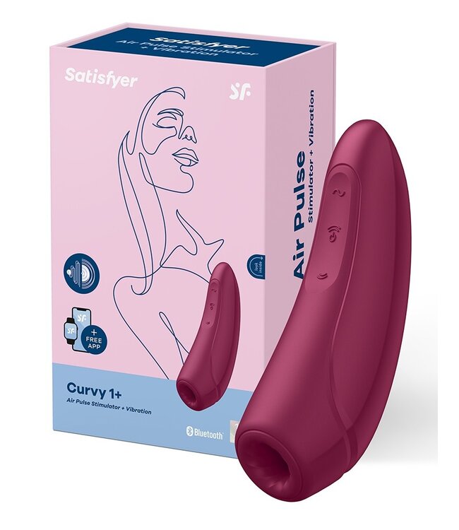 Rimba Satisfyer Curvy 1+ Rose Red / incl. Bluetooth and App