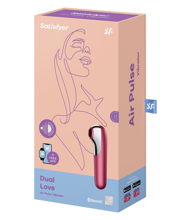Rimba Satisfyer Dual Love Red / incl. Bluetooth and App