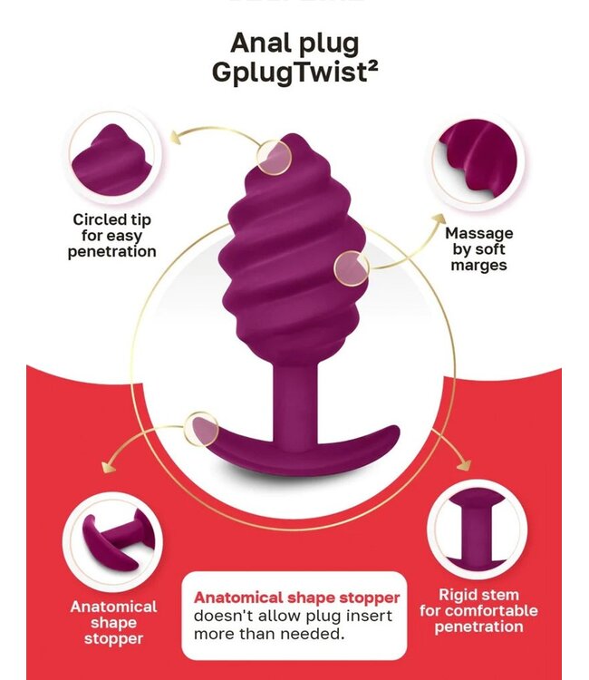 Rimba Gvibe - Gplug Twist 2 - Butt Plug - Paars