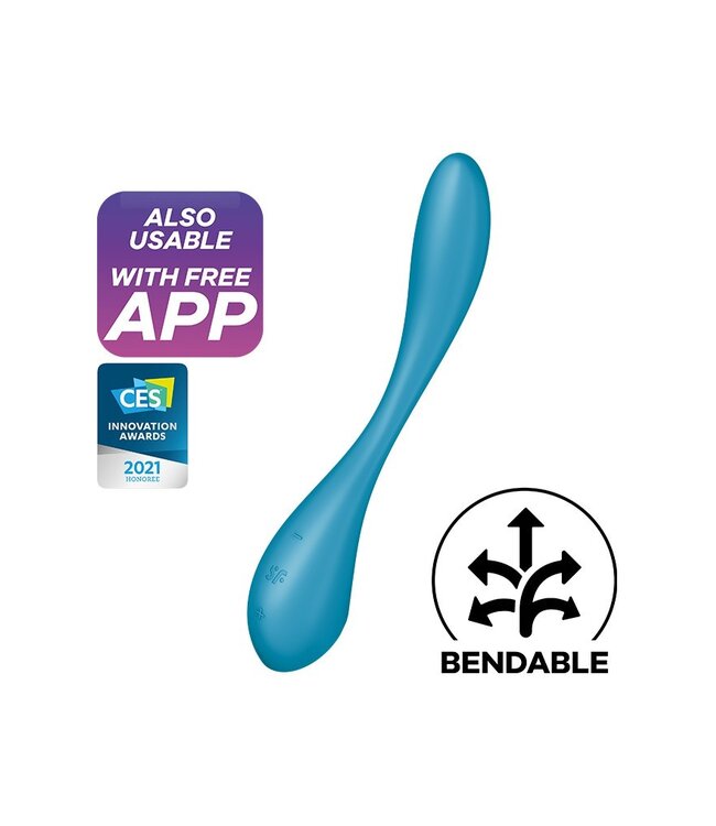 Rimba Satisfyer - G-Spot Flex 5+ - Flexibele G-Spot Vibrator (met App Control) - Blauw