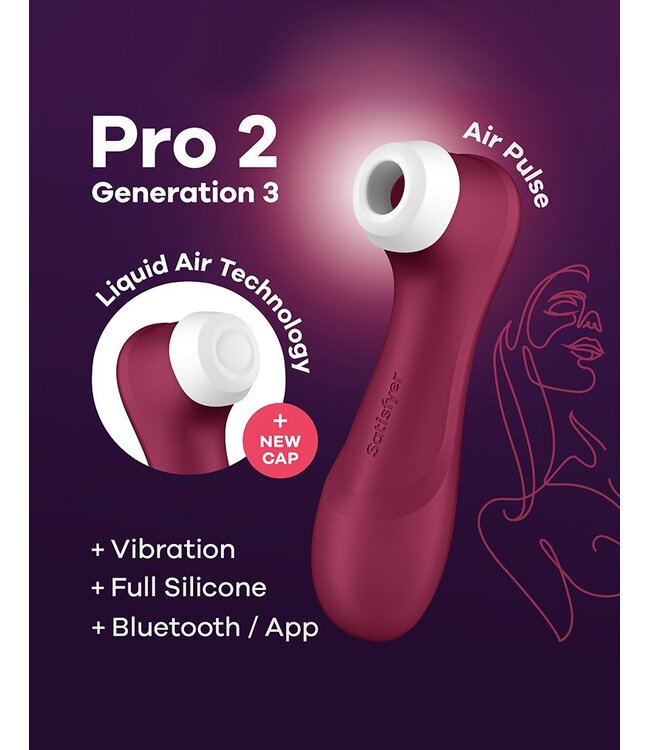 Rimba Satisfyer - Pro 2 Generation 3 - Luchtdruk Vibrator (met App Control) - Rood