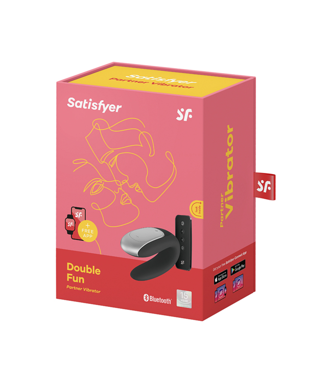 Rimba Satisfyer - Double Fun - Luxe Koppel Vibrator - Zwart