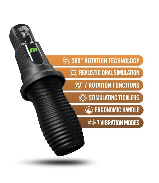 M For Men Blush Novelties - Third Base Orale Masturbator - Zwart