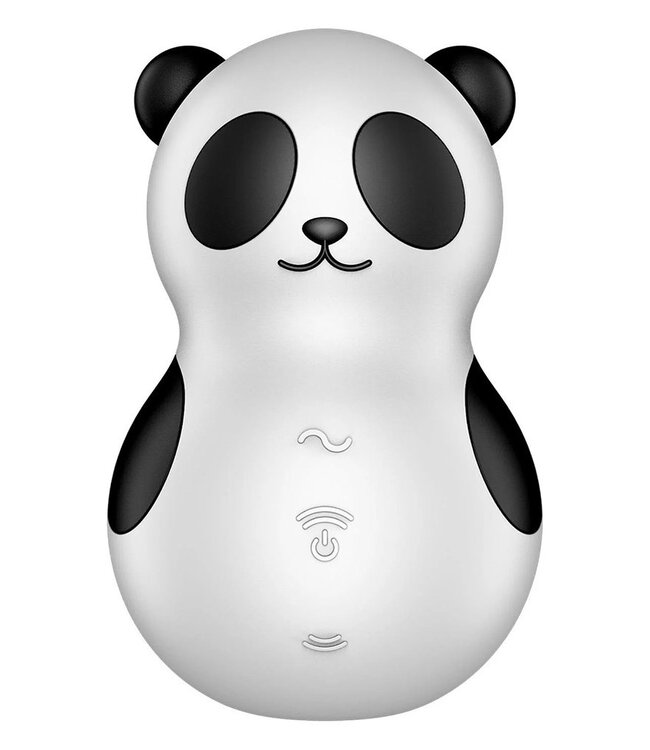 Rimba Satisfyer - Pocket Panda - Dubbele Air Pulse Vibrator - Zwart/Wit