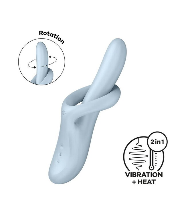 Rimba Satisfyer - Heat Flex 4 - Verwarmende Rabbit Vibrator - Blauw